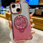 Gradient Glitter Spinning Top Holder Phone Case, For iPhone 16, For iPhone 15 Pro Max, For iPhone 15 Pro, For iPhone 15 Plus
