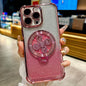 Gradient Glitter Spinning Top Holder Phone Case, For iPhone 16, For iPhone 15 Pro Max, For iPhone 15 Pro, For iPhone 15 Plus