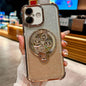 Gradient Glitter Spinning Top Holder Phone Case, For iPhone 16, For iPhone 15 Pro Max, For iPhone 15 Pro, For iPhone 15 Plus