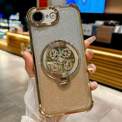 Gradient Glitter Spinning Top Holder Phone Case, For iPhone 17e / 16e, For iPhone 16 Pro Max, For iPhone 16 Pro, For iPhone 16 Plus
