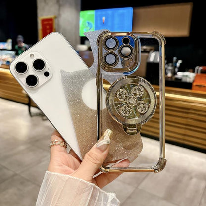 Gradient Glitter Spinning Top Holder Phone Case, For iPhone XS Max
