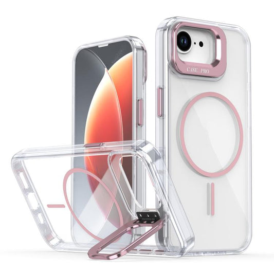 Bright Color Clear MagSafe Lens Frame Holder Phone Case