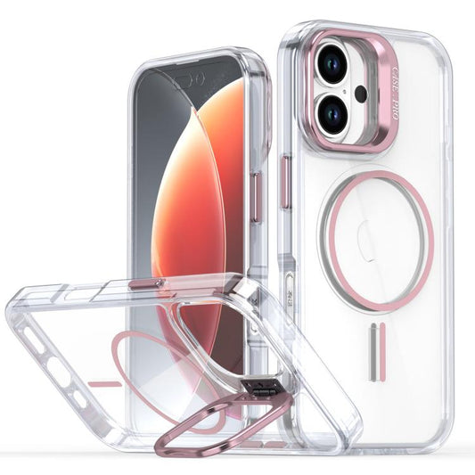 Bright Color Clear MagSafe Lens Frame Holder Phone Case