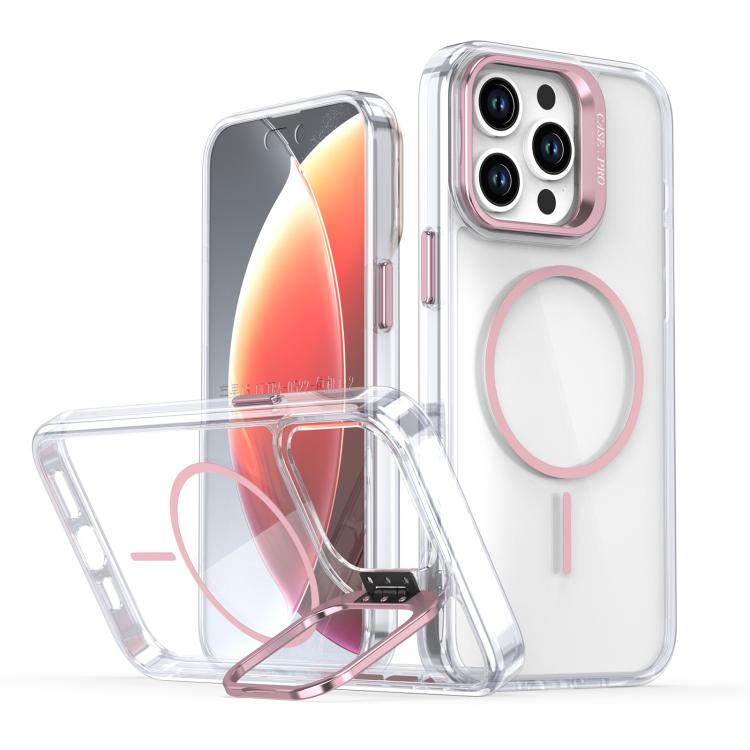 Bright Color Clear MagSafe Lens Frame Holder Phone Case