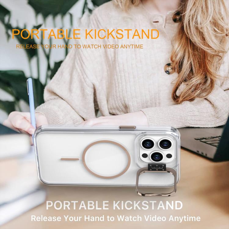 Bright Color Clear MagSafe Lens Frame Holder Phone Case