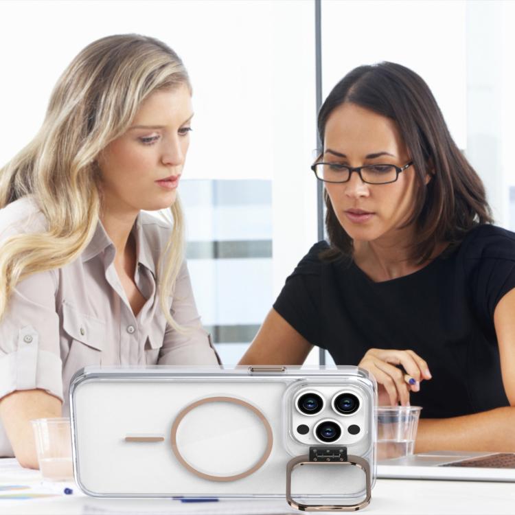 Bright Color Clear MagSafe Lens Frame Holder Phone Case