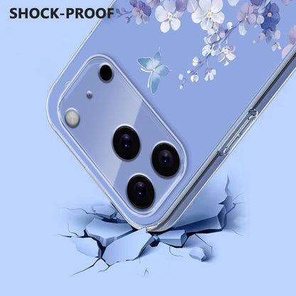 Flower Pattern Painted TPU Phone Case