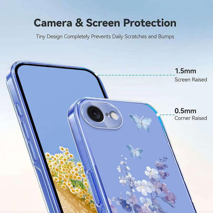 Flower Pattern Painted TPU Phone Case