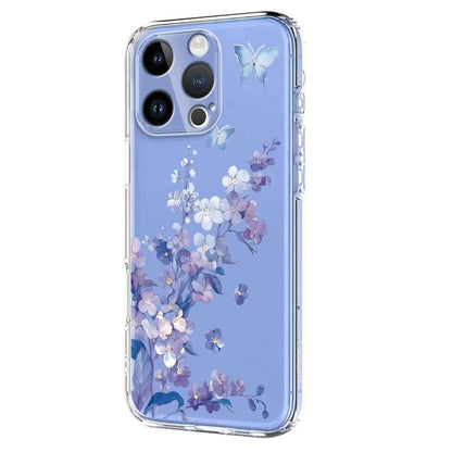 Flower Pattern Painted TPU Phone Case, For iPhone 16 Pro Max, For iPhone 16 Pro, For iPhone 16 Plus, For iPhone 16