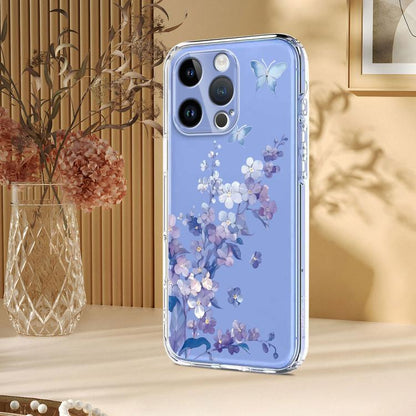 Flower Pattern Painted TPU Phone Case, For iPhone 16 Pro Max, For iPhone 16 Pro, For iPhone 16 Plus, For iPhone 16