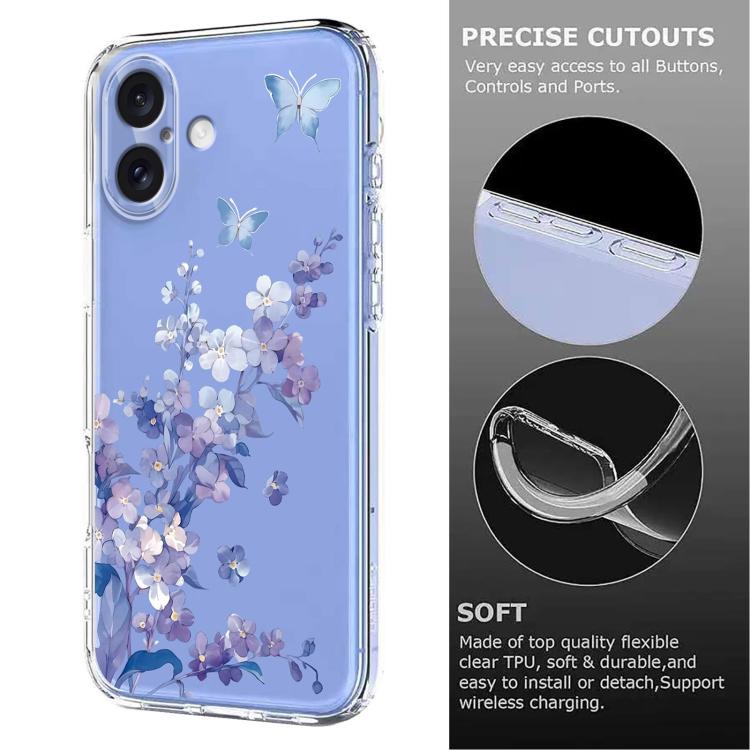 Flower Pattern Painted TPU Phone Case