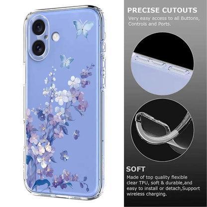 Flower Pattern Painted TPU Phone Case