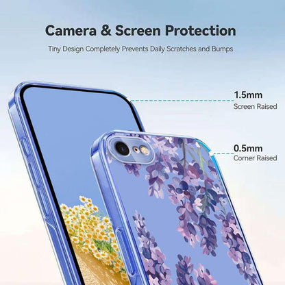 Flower Pattern Painted TPU Phone Case, For iPhone SE 2022 / 2020 / 8 / 7, For iPhone 13 Pro Max, For iPhone 13 Pro, For iPhone 13 mini