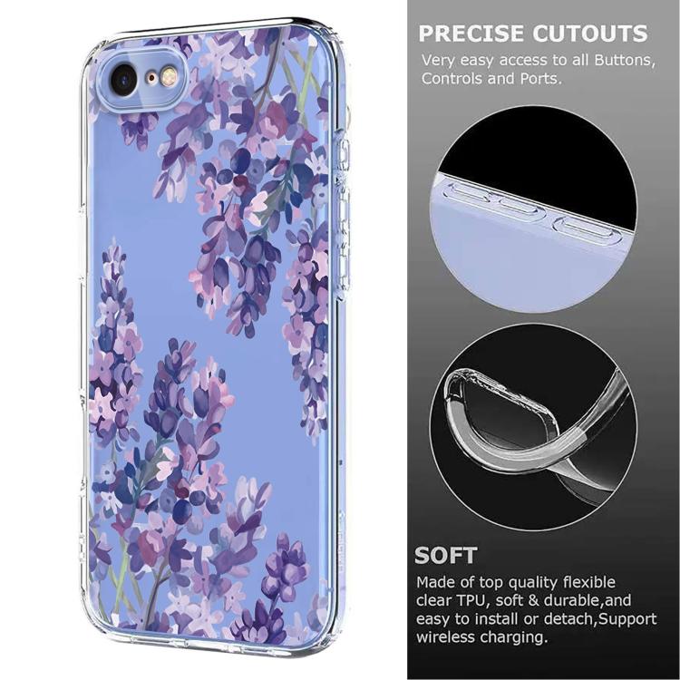 Flower Pattern Painted TPU Phone Case, For iPhone SE 2022 / 2020 / 8 / 7, For iPhone 13 Pro Max, For iPhone 13 Pro, For iPhone 13 mini