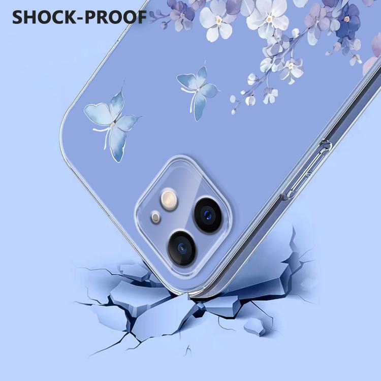 Flower Pattern Painted TPU Phone Case, For iPhone 12 Pro / 12, For iPhone 12 Pro Max, For iPhone 12 mini, For iPhone 11 Pro Max