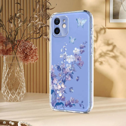 Flower Pattern Painted TPU Phone Case, For iPhone 12 Pro / 12, For iPhone 12 Pro Max, For iPhone 12 mini, For iPhone 11 Pro Max