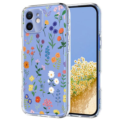 Flower Pattern Painted TPU Phone Case, For iPhone 12 Pro / 12, For iPhone 12 Pro Max, For iPhone 12 mini, For iPhone 11 Pro Max