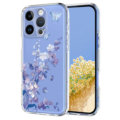 Flower Pattern Painted TPU Phone Case, For iPhone 12 Pro / 12, For iPhone 12 Pro Max, For iPhone 12 mini, For iPhone 11 Pro Max