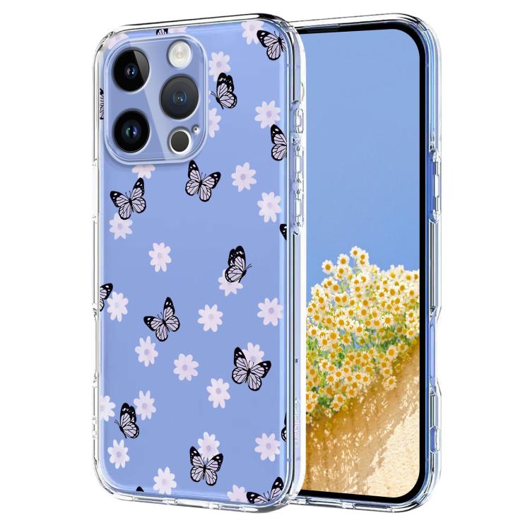 Flower Pattern Painted TPU Phone Case, For iPhone 12 Pro / 12, For iPhone 12 Pro Max, For iPhone 12 mini, For iPhone 11 Pro Max