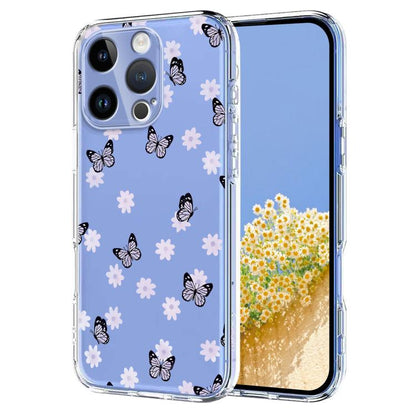 Flower Pattern Painted TPU Phone Case, For iPhone 12 Pro / 12, For iPhone 12 Pro Max, For iPhone 12 mini, For iPhone 11 Pro Max