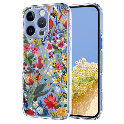 Flower Pattern Painted TPU Phone Case, For iPhone 12 Pro / 12, For iPhone 12 Pro Max, For iPhone 12 mini, For iPhone 11 Pro Max
