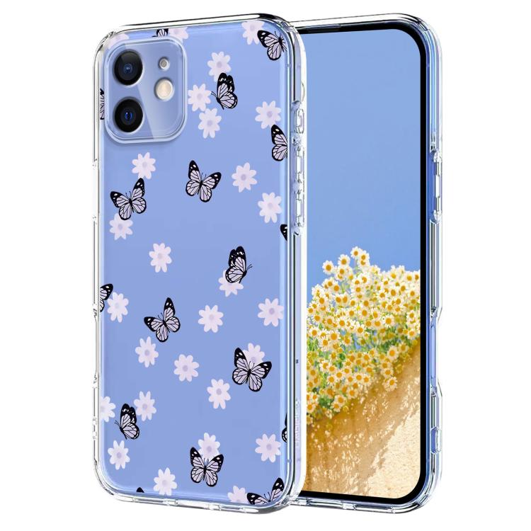 Flower Pattern Painted TPU Phone Case, For iPhone 12 Pro / 12, For iPhone 12 Pro Max, For iPhone 12 mini, For iPhone 11 Pro Max