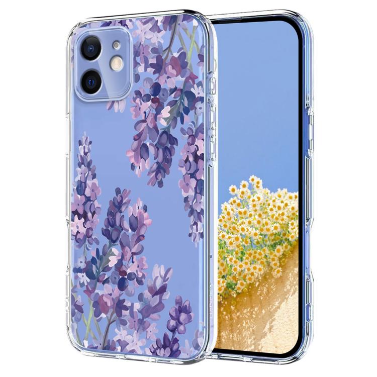 Flower Pattern Painted TPU Phone Case, For iPhone 12 Pro / 12, For iPhone 12 Pro Max, For iPhone 12 mini, For iPhone 11 Pro Max