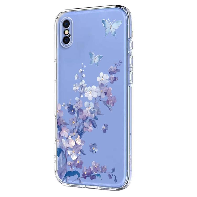 Flower Pattern Painted TPU Phone Case, For iPhone XS Max, For iPhone 8 Plus / 7 Plus