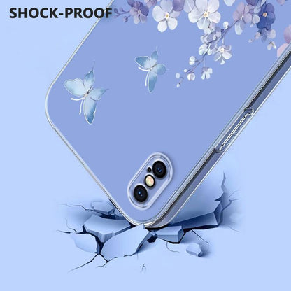 Flower Pattern Painted TPU Phone Case, For iPhone XS Max, For iPhone 8 Plus / 7 Plus