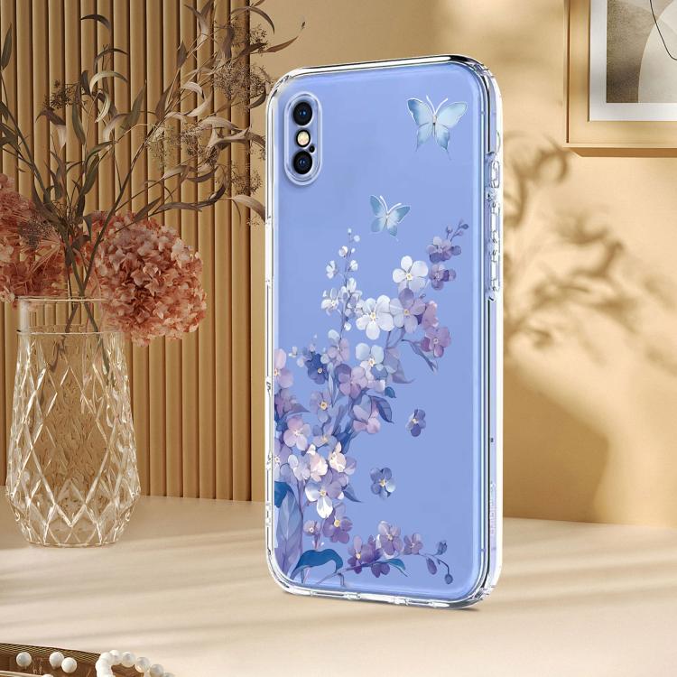 Flower Pattern Painted TPU Phone Case, For iPhone XS Max, For iPhone 8 Plus / 7 Plus