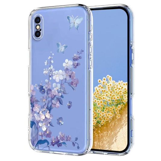 Flower Pattern Painted TPU Phone Case, For iPhone XS Max, For iPhone 8 Plus / 7 Plus