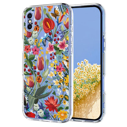 Flower Pattern Painted TPU Phone Case, For iPhone XS Max, For iPhone 8 Plus / 7 Plus