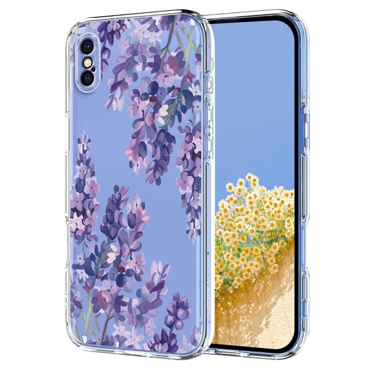 Flower Pattern Painted TPU Phone Case, For iPhone XS Max, For iPhone 8 Plus / 7 Plus