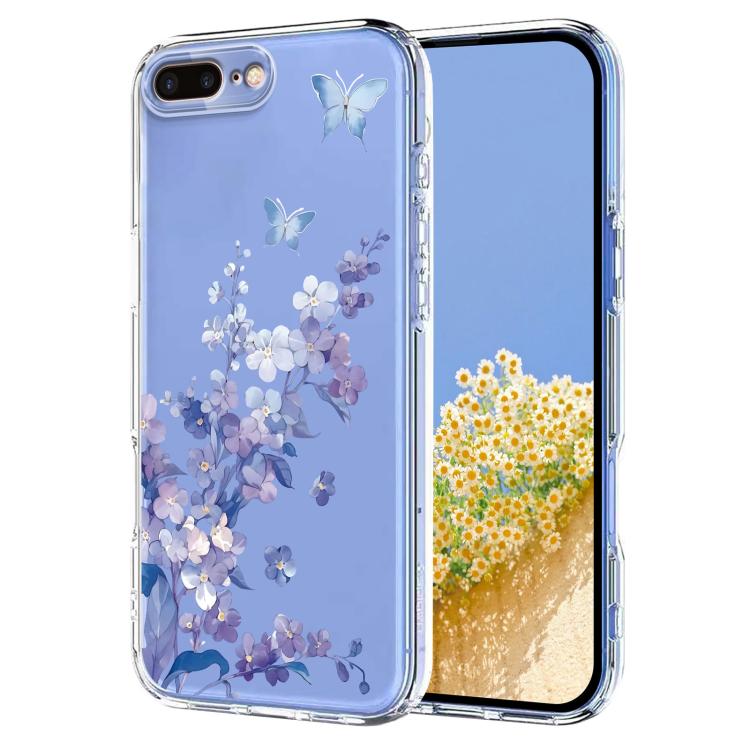 Flower Pattern Painted TPU Phone Case, For iPhone XS Max, For iPhone 8 Plus / 7 Plus