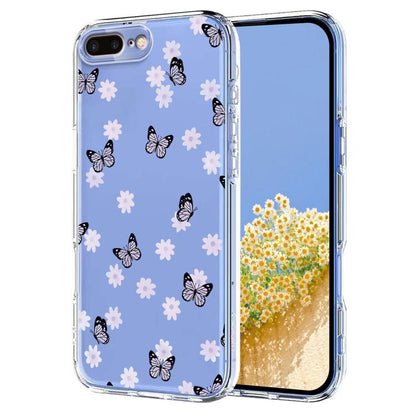 Flower Pattern Painted TPU Phone Case, For iPhone XS Max, For iPhone 8 Plus / 7 Plus