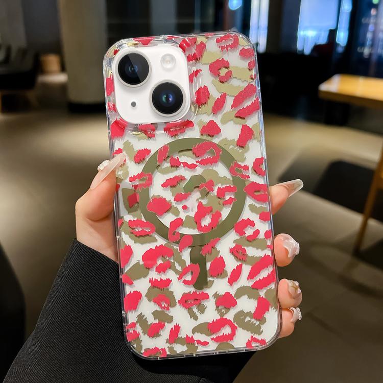 Leopard MagSafe Dual-side Laminating IMD Phone Case, For iPhone 16 Plus, For iPhone 16, For iPhone 15 Pro Max, For iPhone 15 Pro, For iPhone 15 Plus, For iPhone 15