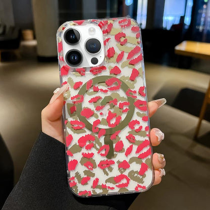 Leopard MagSafe Dual-side Laminating IMD Phone Case, For iPhone 16 Plus, For iPhone 16, For iPhone 15 Pro Max, For iPhone 15 Pro, For iPhone 15 Plus, For iPhone 15