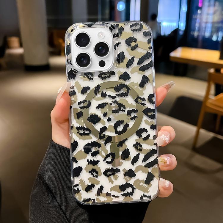 Leopard MagSafe Dual-side Laminating IMD Phone Case, For iPhone 18 Pro / 17 Pro, For iPhone 18 Pro Max / 17 Pro Max, For iPhone 17e / 16e, For iPhone 17, For iPhone 16 Pro Max, For iPhone 16 Pro