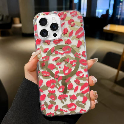 Leopard MagSafe Dual-side Laminating IMD Phone Case, For iPhone 18 Pro / 17 Pro, For iPhone 18 Pro Max / 17 Pro Max, For iPhone 17e / 16e, For iPhone 17, For iPhone 16 Pro Max, For iPhone 16 Pro