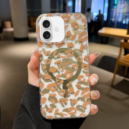 Leopard MagSafe Dual-side Laminating IMD Phone Case, For iPhone 18 Pro / 17 Pro, For iPhone 18 Pro Max / 17 Pro Max, For iPhone 17e / 16e, For iPhone 17, For iPhone 16 Pro Max, For iPhone 16 Pro