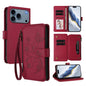 Butterfly Love Flower Multi-card Zipper Wallet Leather Phone Case, For iPhone 18 Pro / 17 Pro, For iPhone 18 Pro Max / 17 Pro Max, For iPhone 17e / 16e