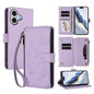 Butterfly Love Flower Multi-card Zipper Wallet Leather Phone Case, For iPhone 17, For iPhone Air, For iPhone 16 Pro Max