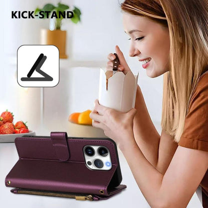 Butterfly Love Flower Multi-card Zipper Wallet Leather Phone Case, For iPhone 16 Pro, For iPhone 16 Plus, For iPhone 16