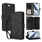 Butterfly Love Flower Multi-card Zipper Wallet Leather Phone Case, For iPhone 7 Plus / 8 Plus