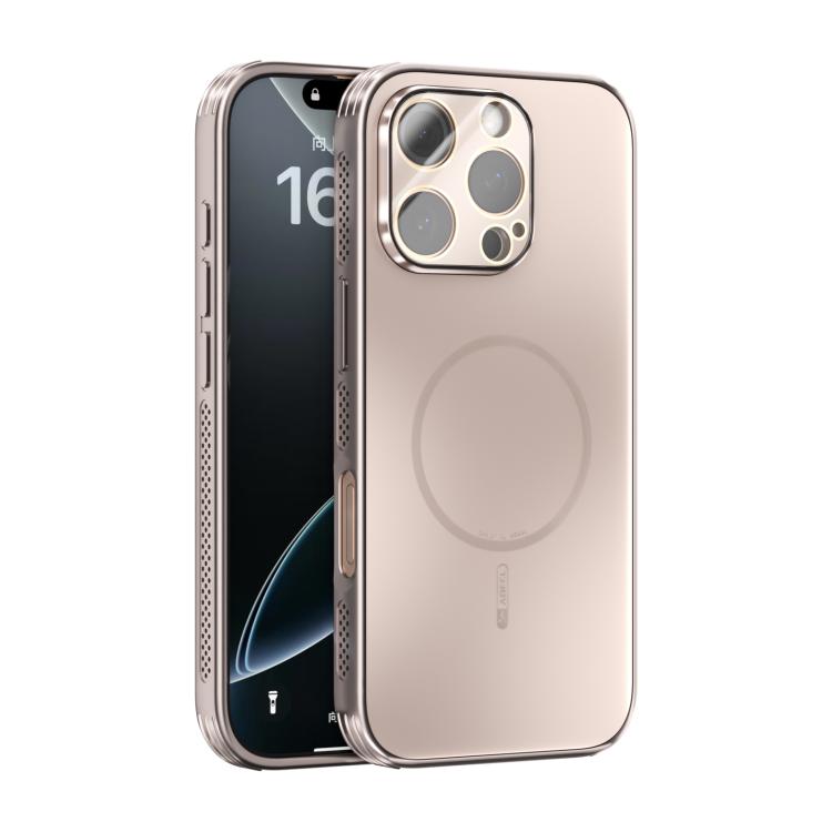 ABEEL Heat Dissipation Frosted MagSafe Phone Case with Lens Film, For iPhone Air, For iPhone 16 Pro Max, For iPhone 16 Pro, For iPhone 16 Plus