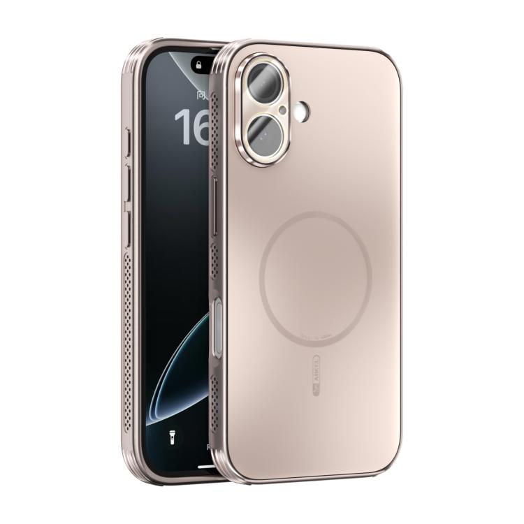 ABEEL Heat Dissipation Frosted MagSafe Phone Case with Lens Film, For iPhone 16, For iPhone 15 Pro Max, For iPhone 15 Pro, For iPhone 15 Plus