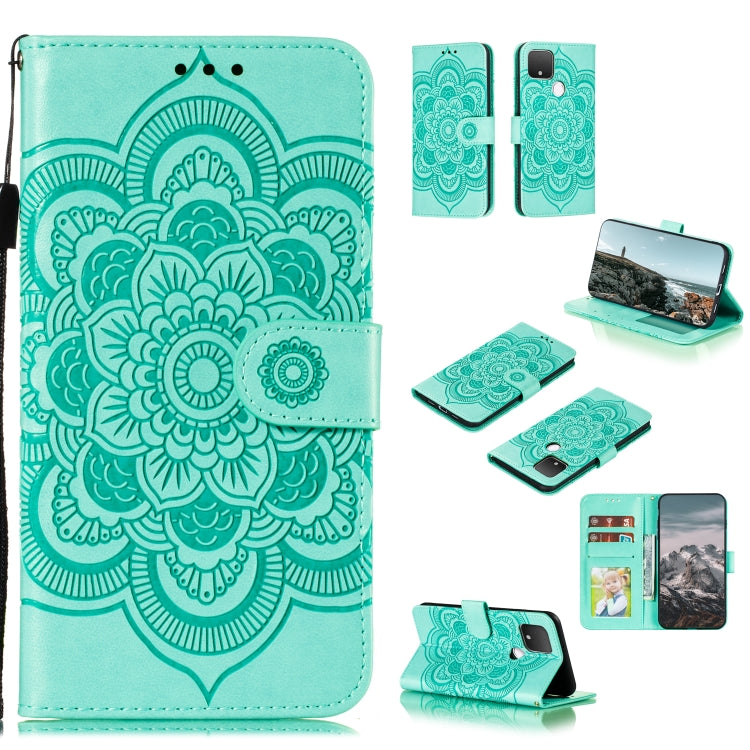 Mandala Embossing Pattern Horizontal Flip PU Leather Case with Holder & Card Slots & Walle & Lanyard