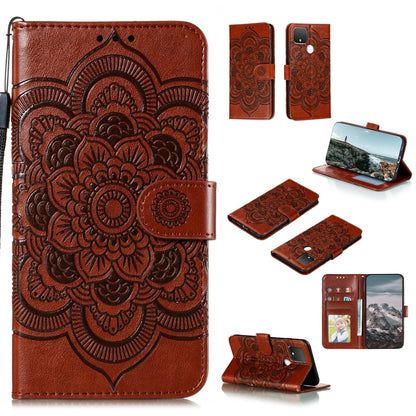 Mandala Embossing Pattern Horizontal Flip PU Leather Case with Holder & Card Slots & Walle & Lanyard