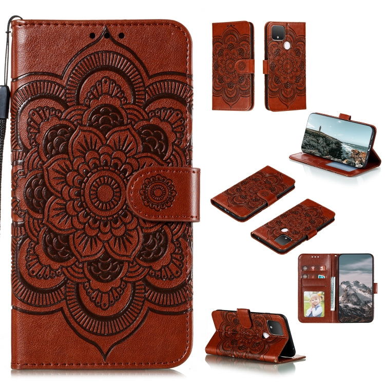 Mandala Embossing Pattern Horizontal Flip PU Leather Case with Holder & Card Slots & Walle & Lanyard