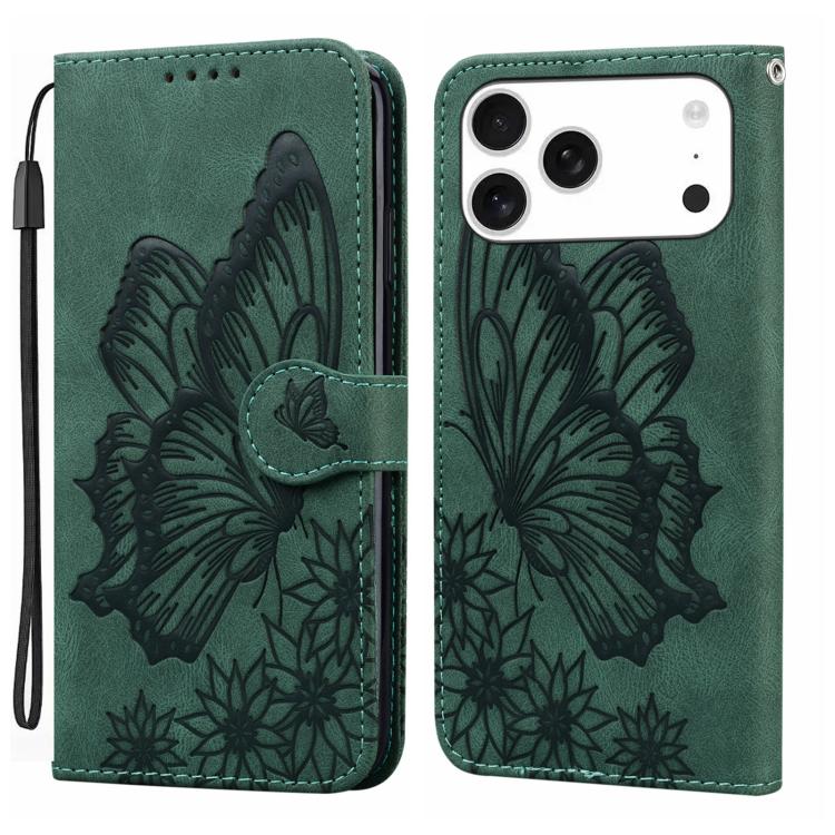 Retro Skin Feel Butterflies Embossing Horizontal Flip Leather Phone Case, For iPhone 17 Pro Max, For iPhone 17 Pro, For iPhone 17, For iPhone Air